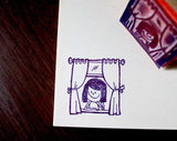 Girl At Window Stamp