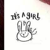 It's A Girl Stamp