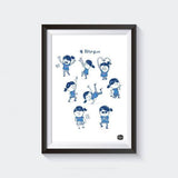 Prints - Bleed Blue Wall Art