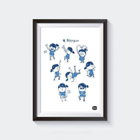 Prints - Bleed Blue Wall Art