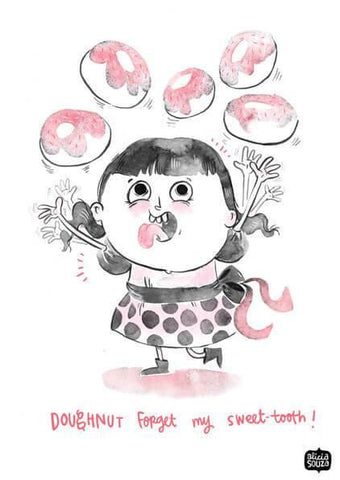 Prints - Doughnut Girl Wall Art